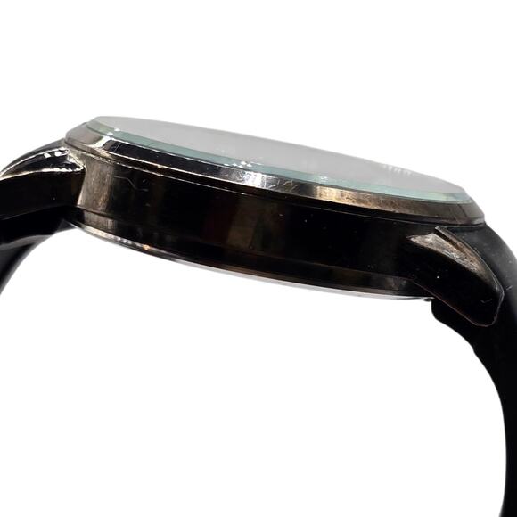 Aldo Men Watch Classic Casual Style Black Rubber Band Large Display Watch Only - Picture 3 of 10